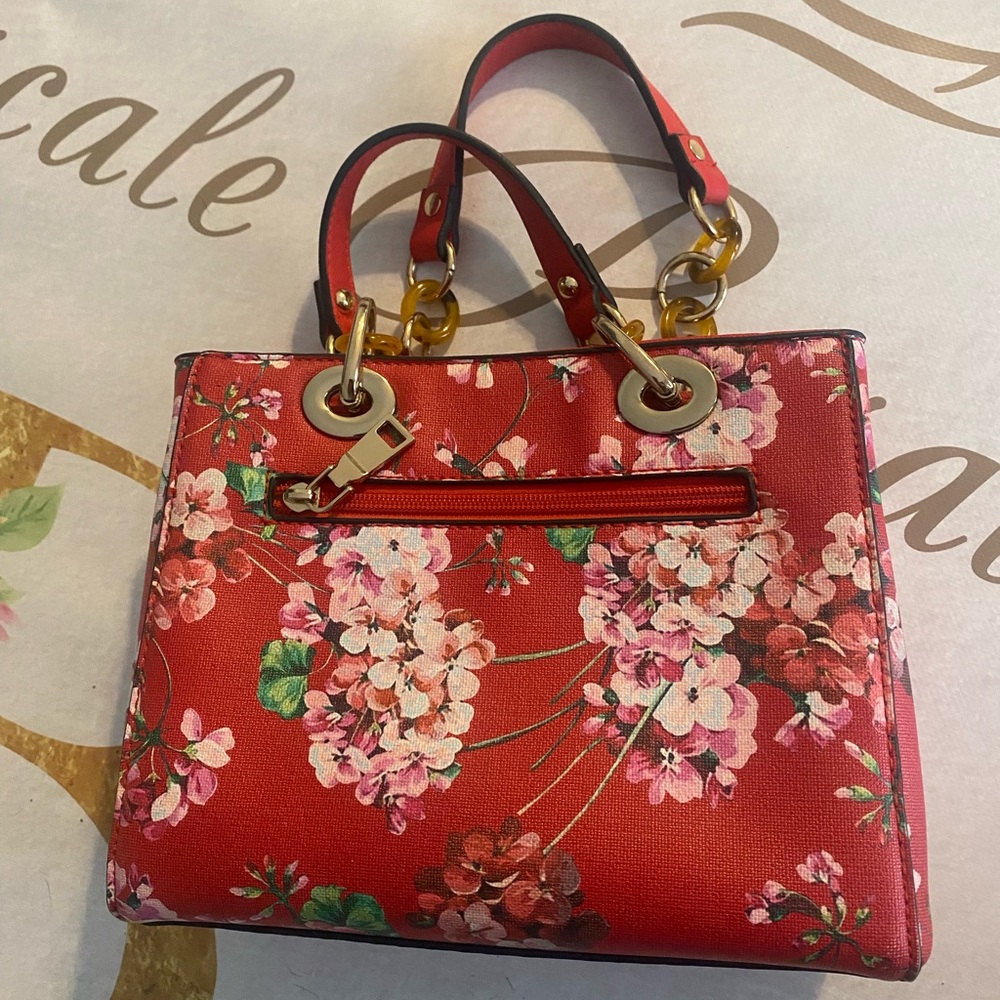 Red floral Purse